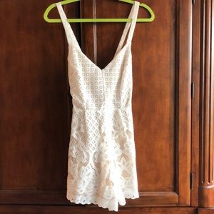 NWT Lace Romper with Criss-Cross Back